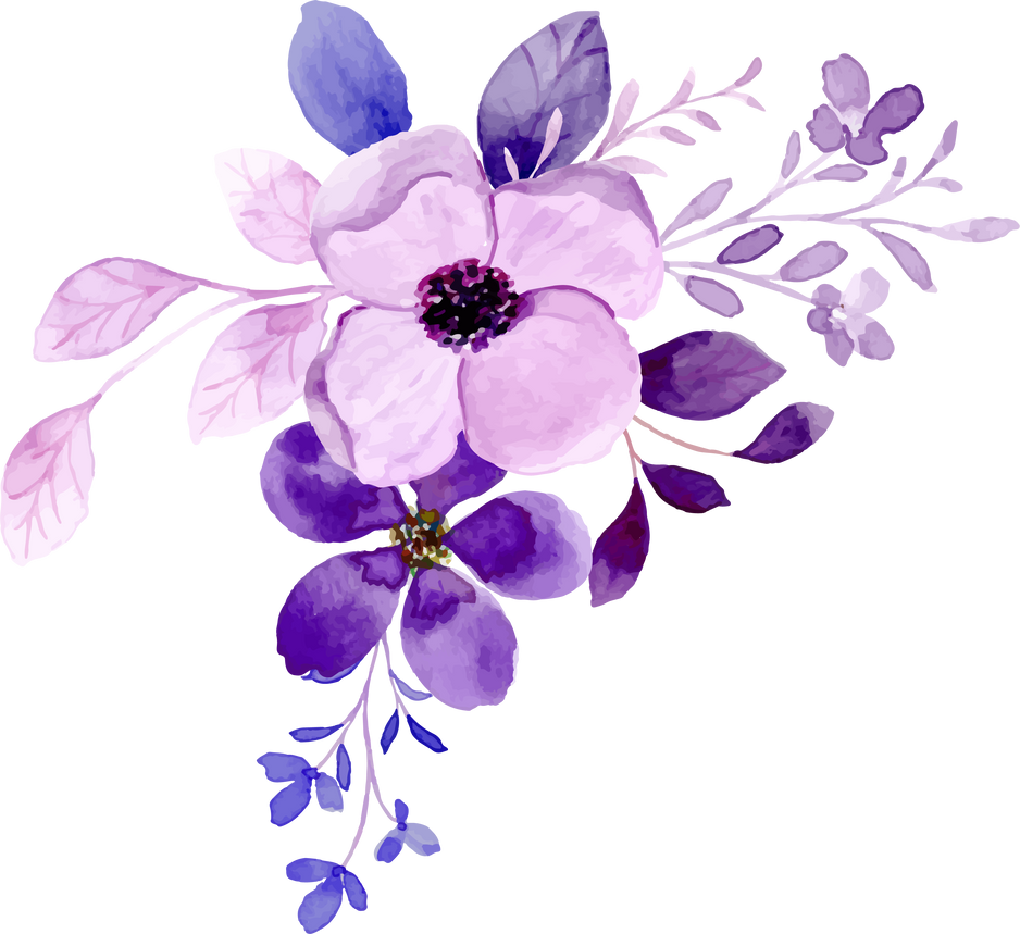 Flowers in Watercolor Style